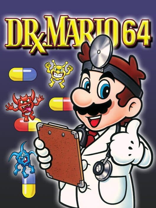 Dr. Mario 64 box art